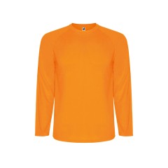 Футболка "Montecarlo " мужская с длинным рукавом, неоновый оранжевый