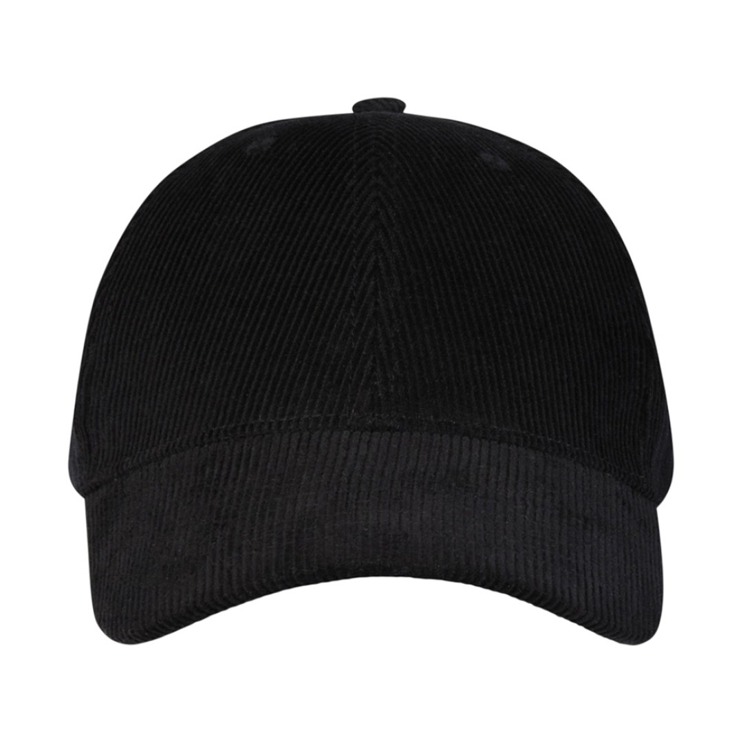 "Hutton" 6-панельная бейсболка из переработанного хлопка - Сплошной черный