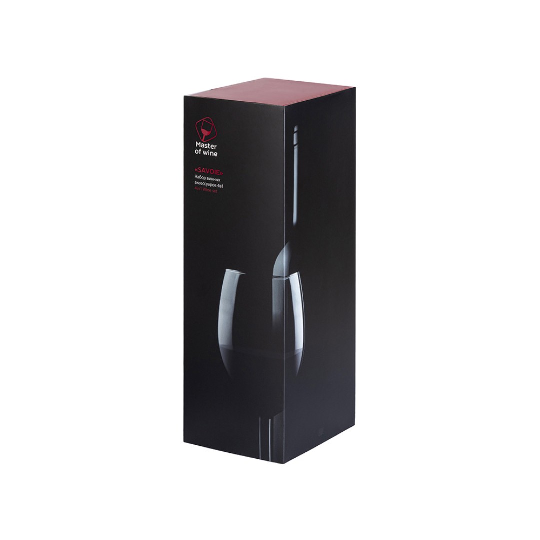 Набор винных аксессуаров 4в1 "Savoie" с покрытием soft touch