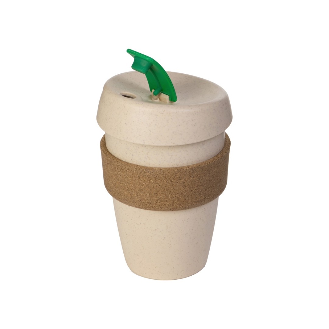 Стакан из пшеничного волокна с двойными стенками "Pino", зеленый