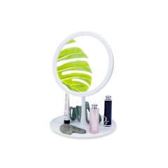 Косметическое зеркало с LED-подсветкой "Beautific", белый