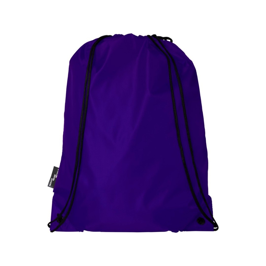 Рюкзак со шнурком Oriole из переработанного ПЭТ, пурпурный