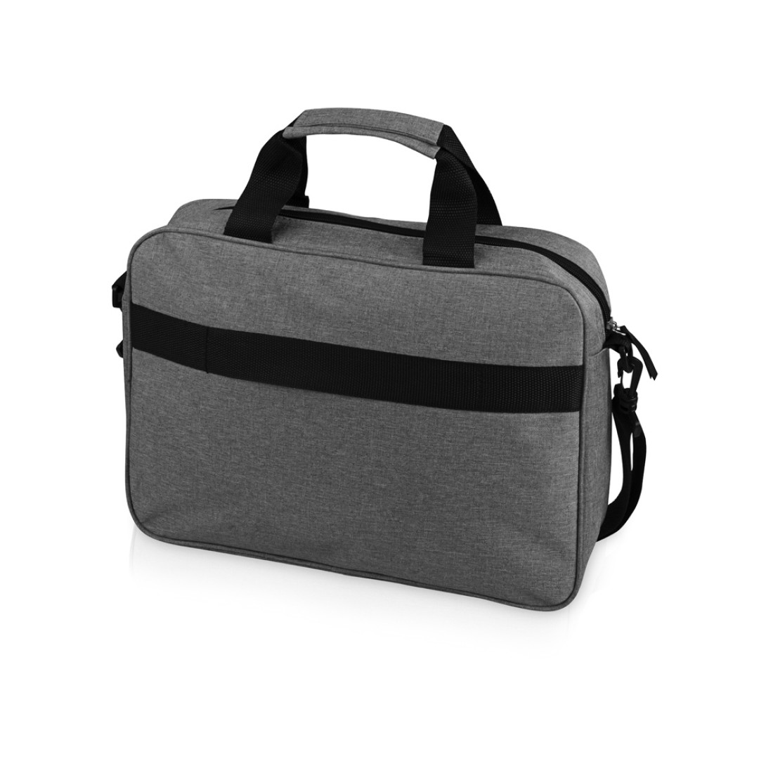 Сумка «Брейв» для документов и ноутбука 13,3", серый/черный
