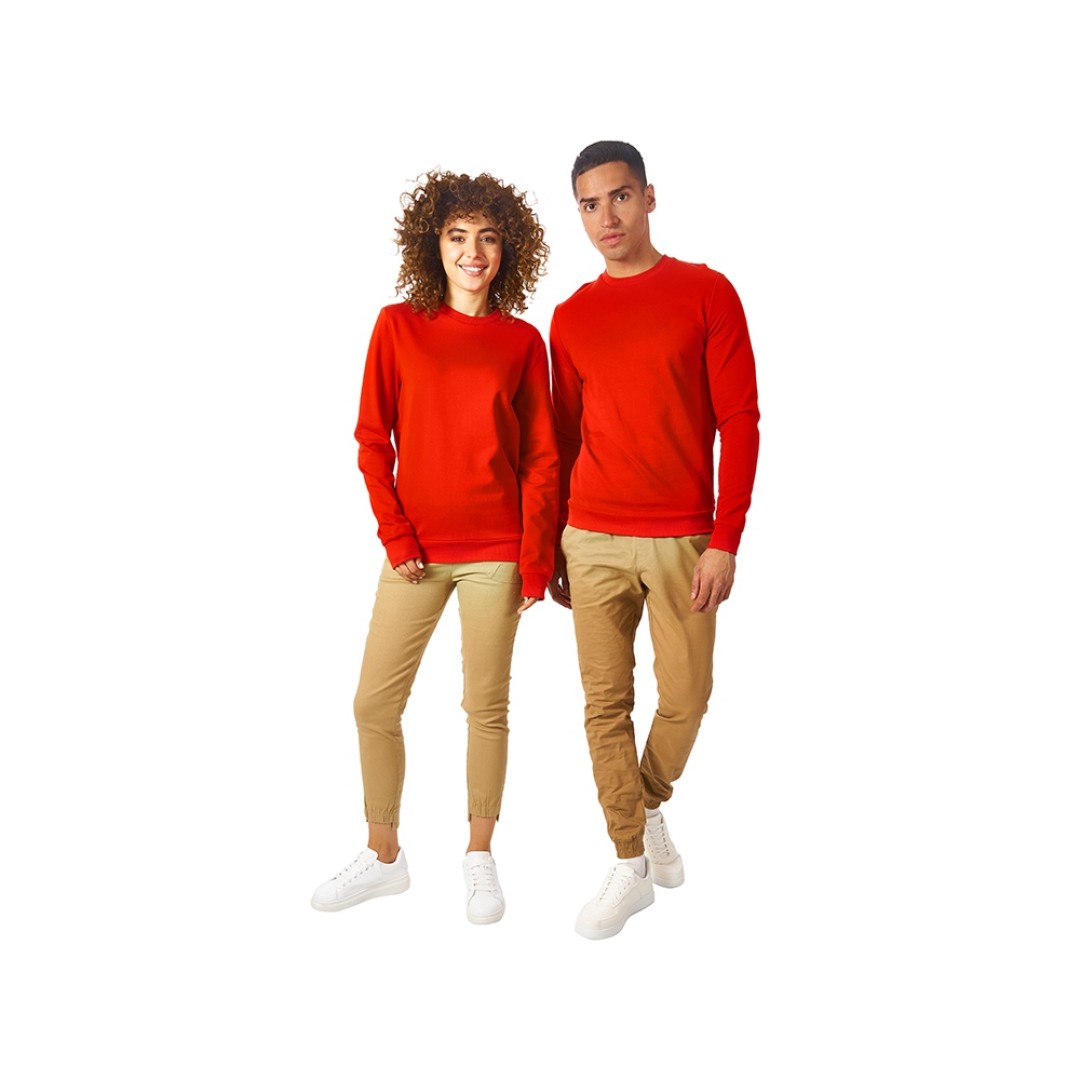 Свитшот "Motion" унисекс с начесом, красный