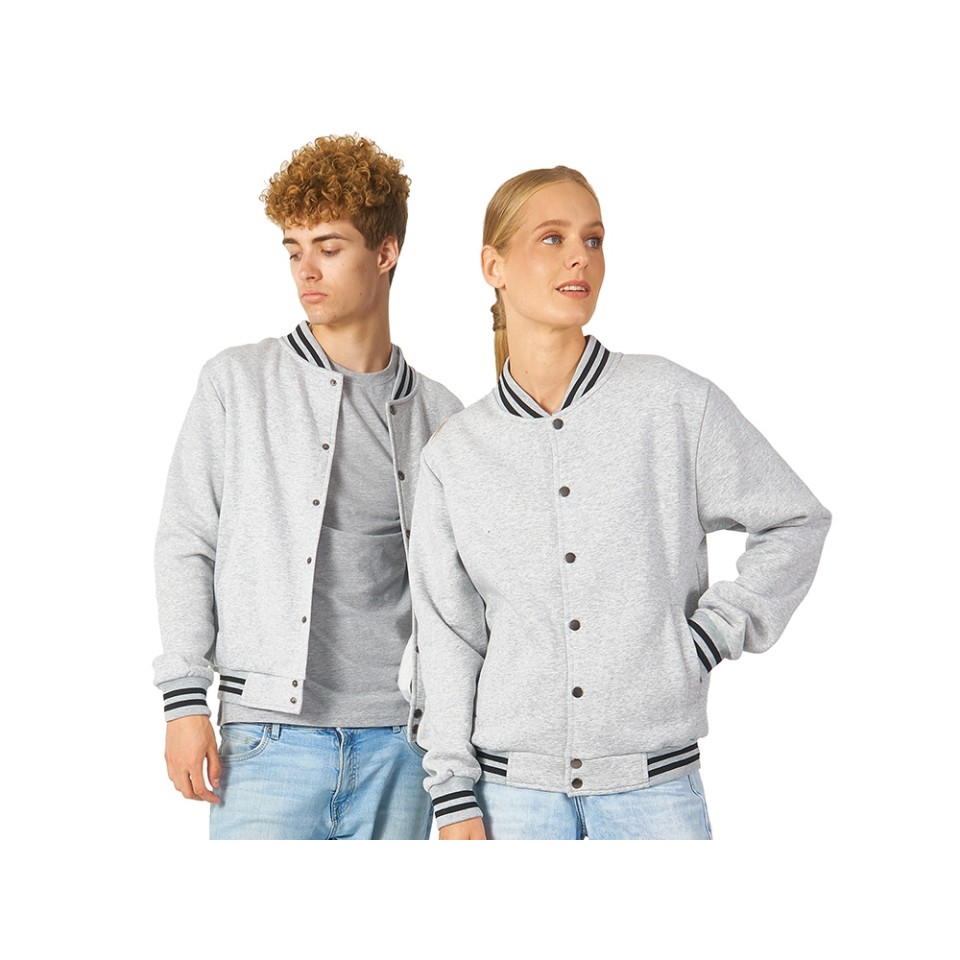 Бомбер «Oxford», серый меланж, унисекс