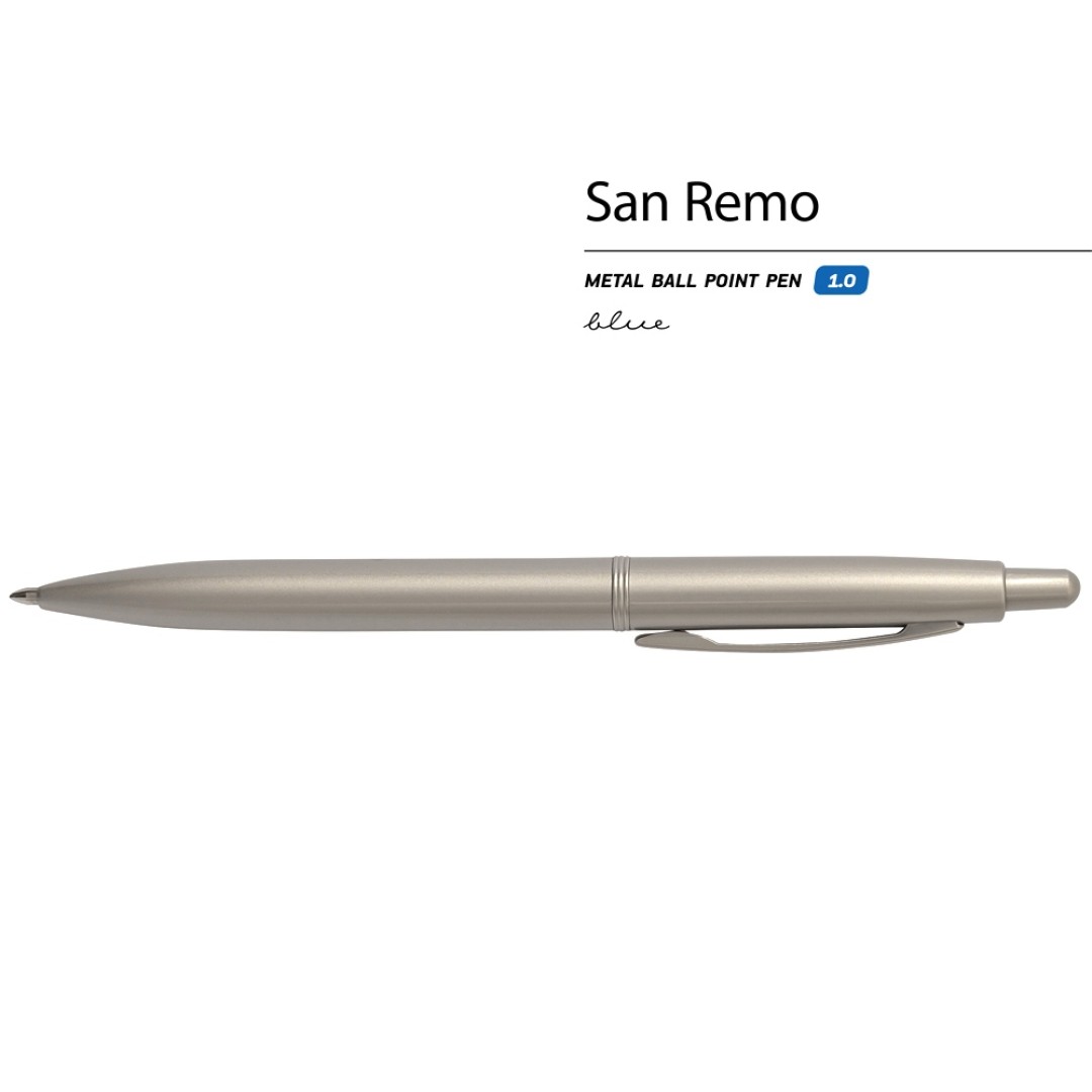 Ручка металлическая шариковая "San Remo", шампань