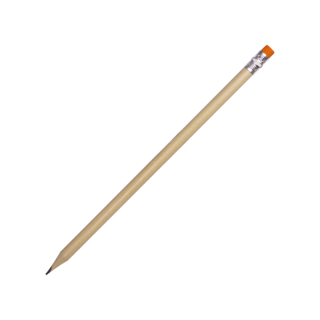 Карандаш с цветным ластиком "Arriva", натуральный/оранжевый