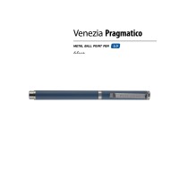 Ручка металлическая шариковая "Venezia Pragmatico" софт-тач, синий