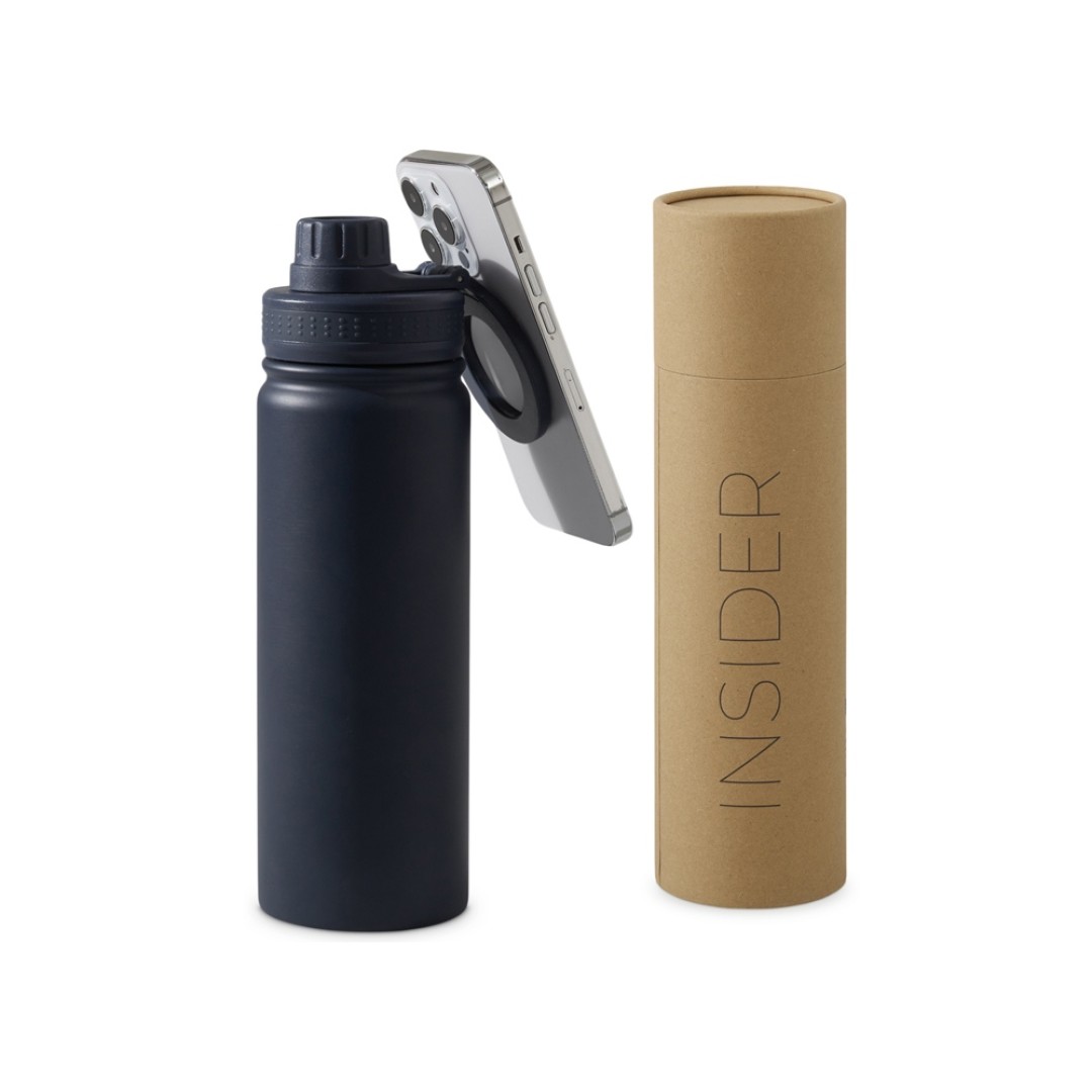 Вакуумная термобутылка с magsafe-держателем "INSIDER", 600 мл, синий