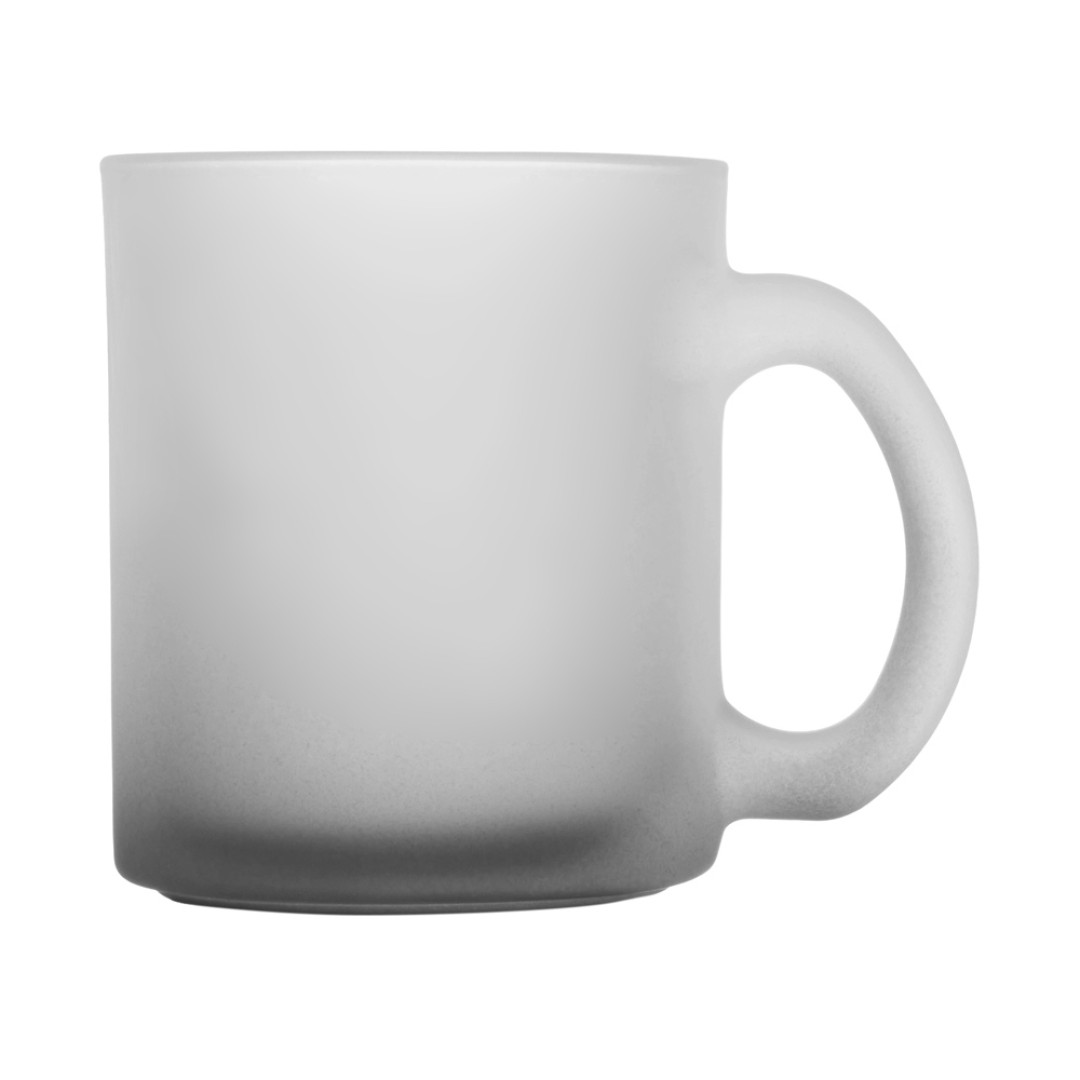 Стеклянная матовая кружка с градиентом для сублимации, черный "Ombre Sub"