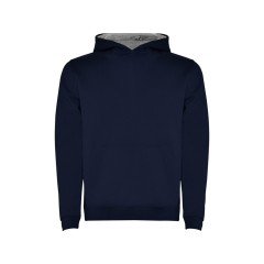 Толстовка с капюшоном "Urban" детская, нэйви/серый меланж