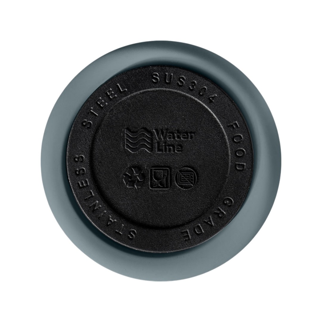 Вакуумная термокружка Waterline c кнопкой «Guard», 400 мл, тубус, антрацит