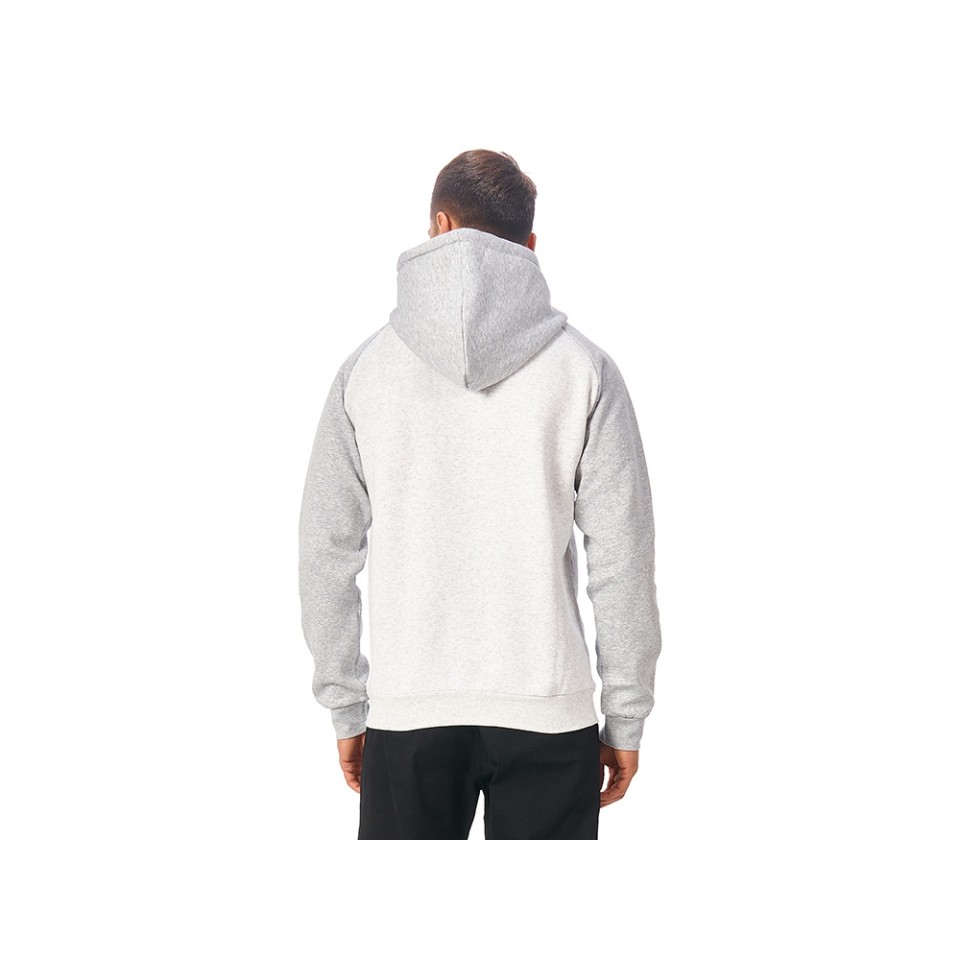 Толстовка с капюшоном «Dublin» мужская, серый меланж/белый меланж