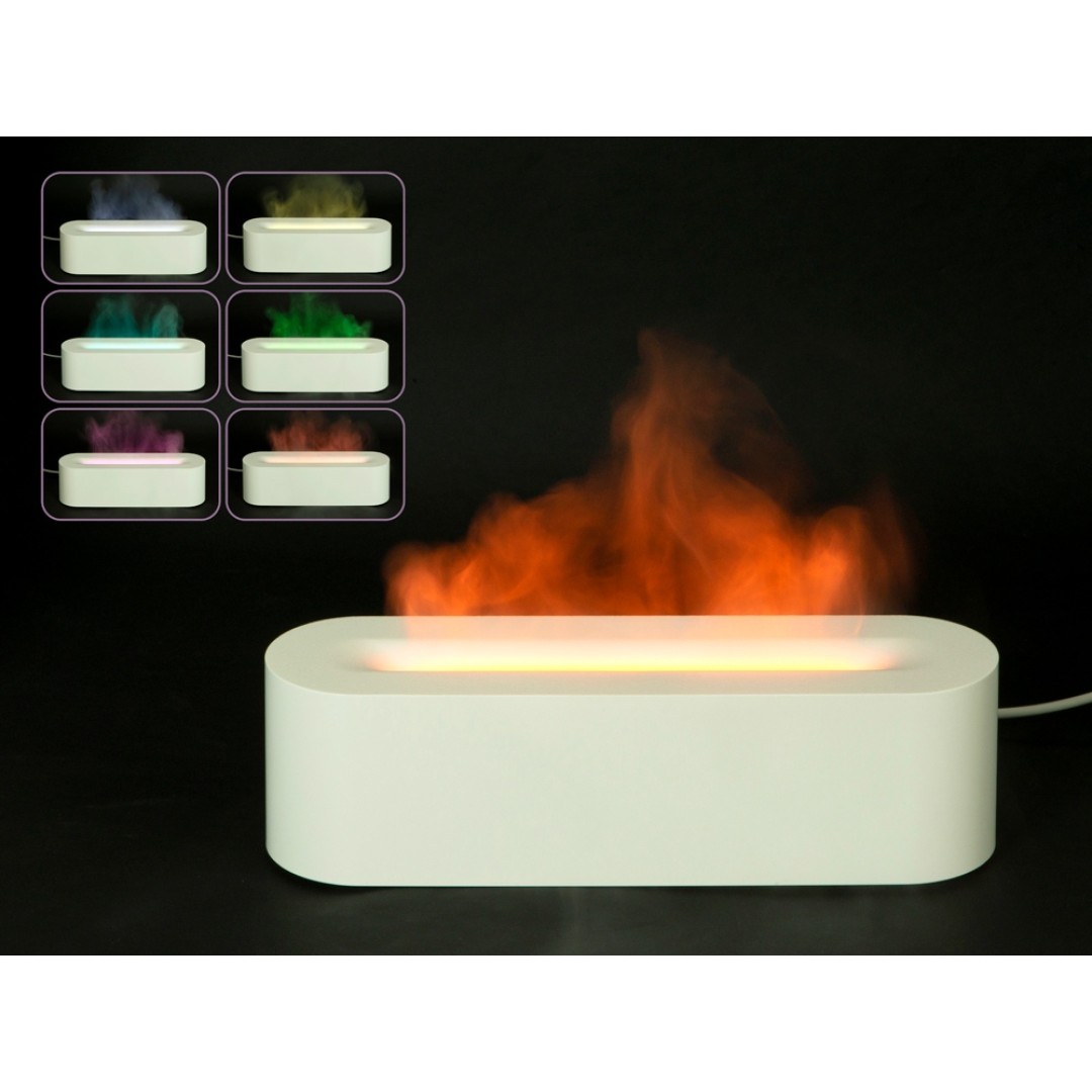 Увлажнитель с эффектом пламени "Flame", белый
