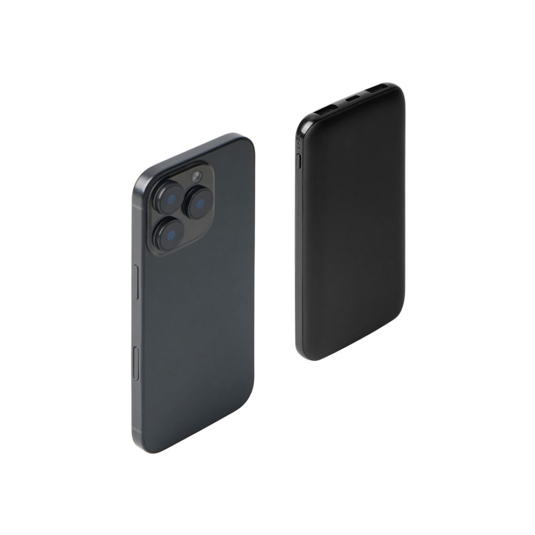 Набор из внешнего акуумулятора и универсального кабеля с подсветкой лого «Reserve LED», 10000mAh, черный