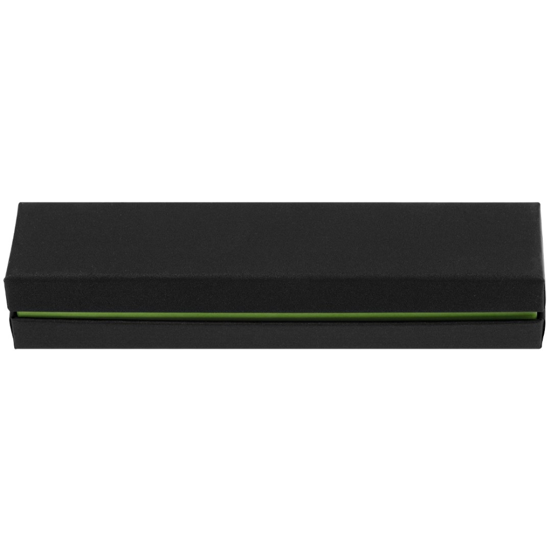 Футляр для 1 ручки "Bloom", черный с зеленым яблоком