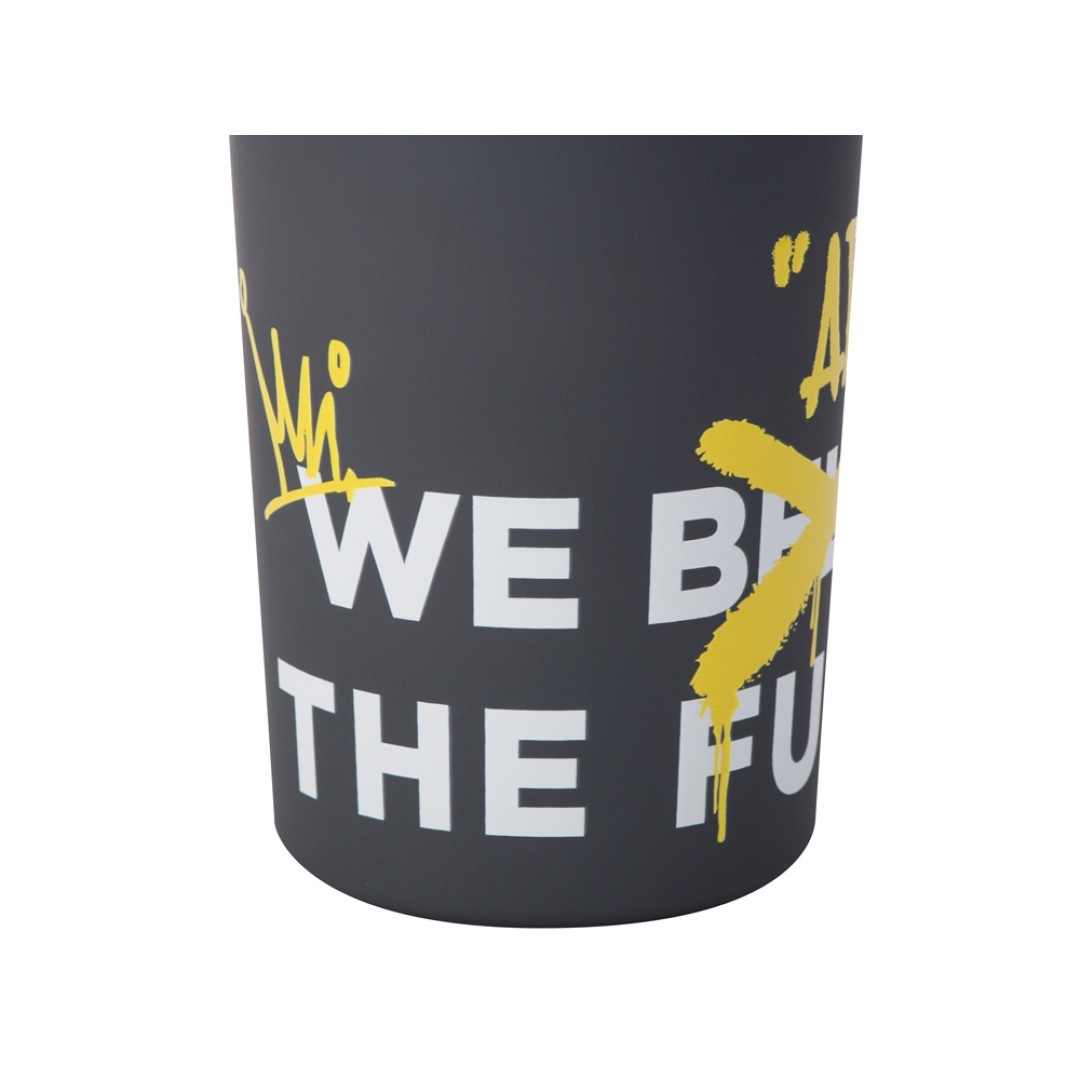 Герметичная термокружка на присоске "Kick", 350 мл, серый (уф печать круговая)