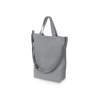 Сумка Helfer из хлопка на кнопке с регулирующейся лямкой, серый