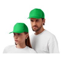 Бейсболка "Poly" 5-ти панельная 120 гр, зеленый