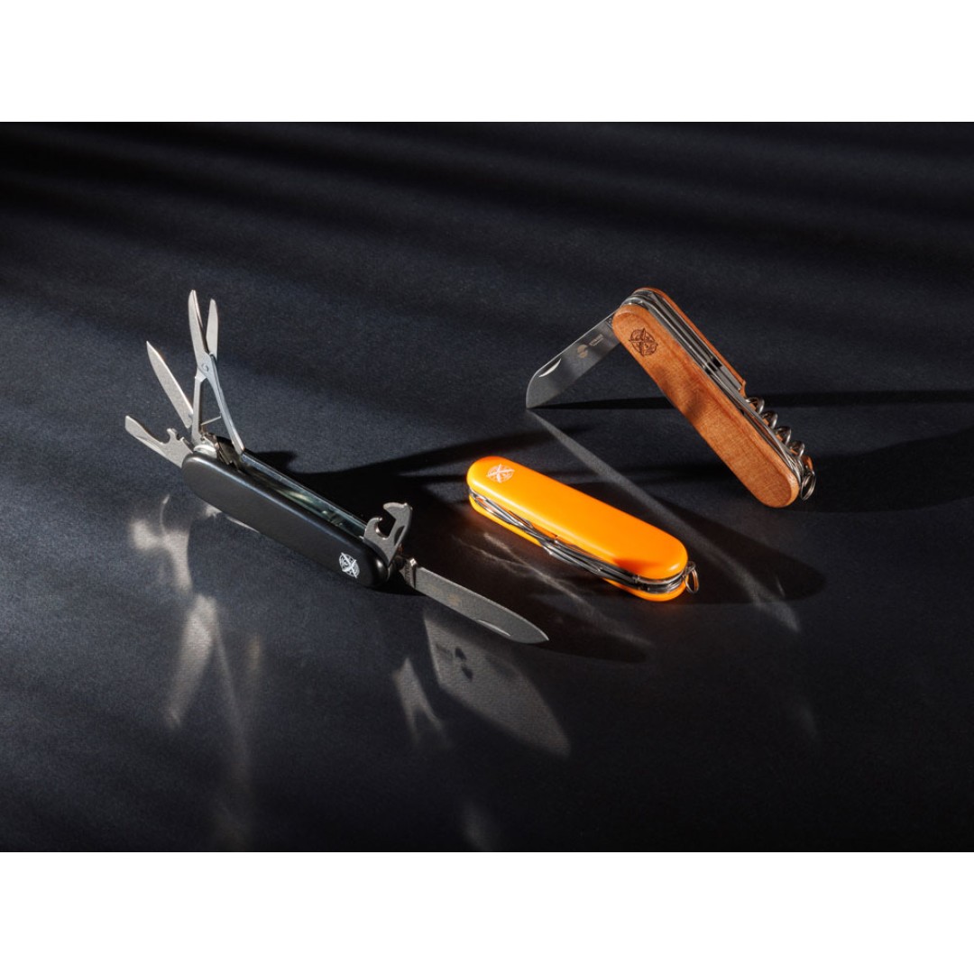 Нож перочинный Stinger, 90 мм, 13 функций, материал рукояти: древесина сапеле