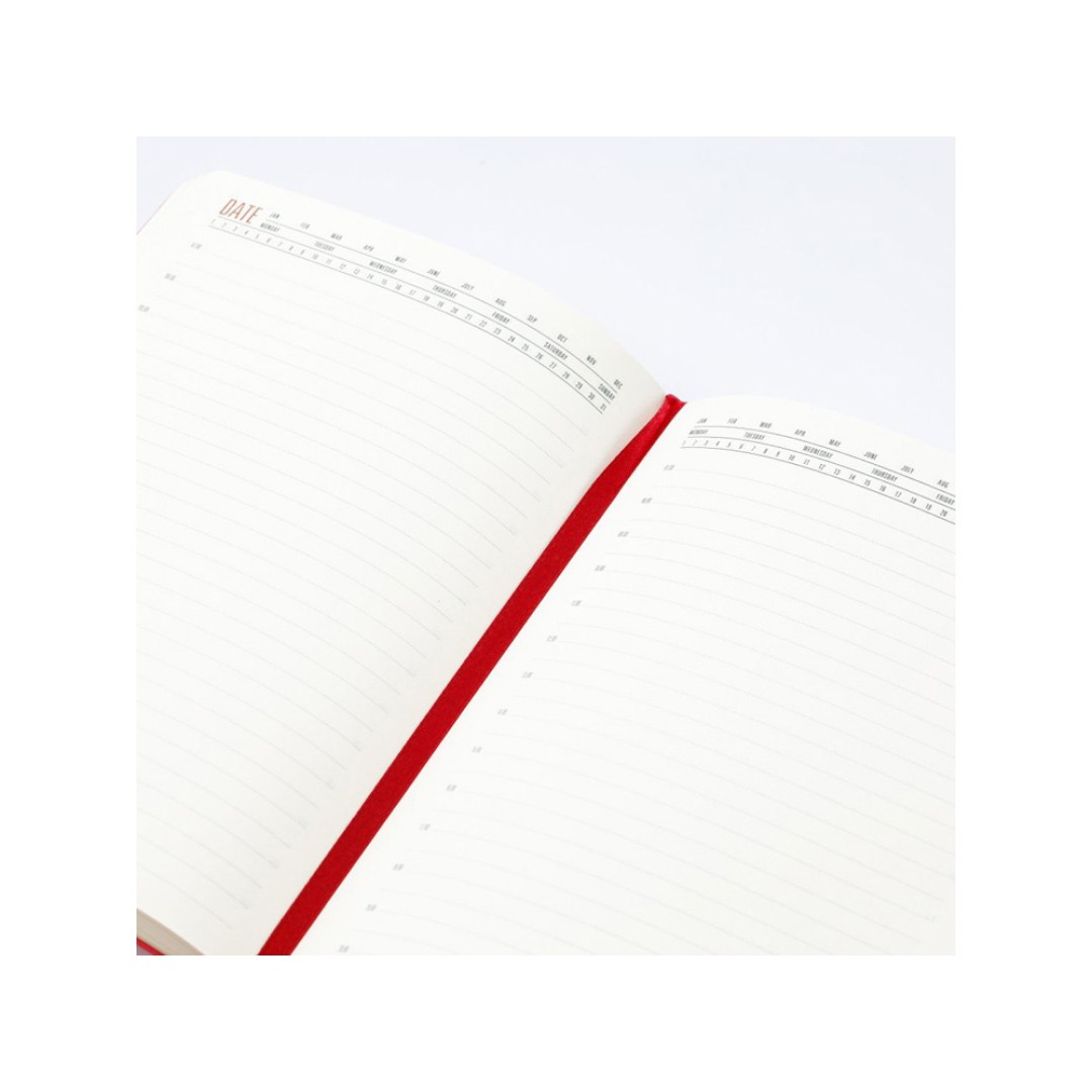 Ежедневник недатированный  А5 "LONDON" красный/темно-серый