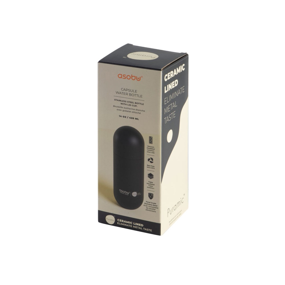 Вакуумный термос «ORB» с керамическим покрытием, 420 мл, черный