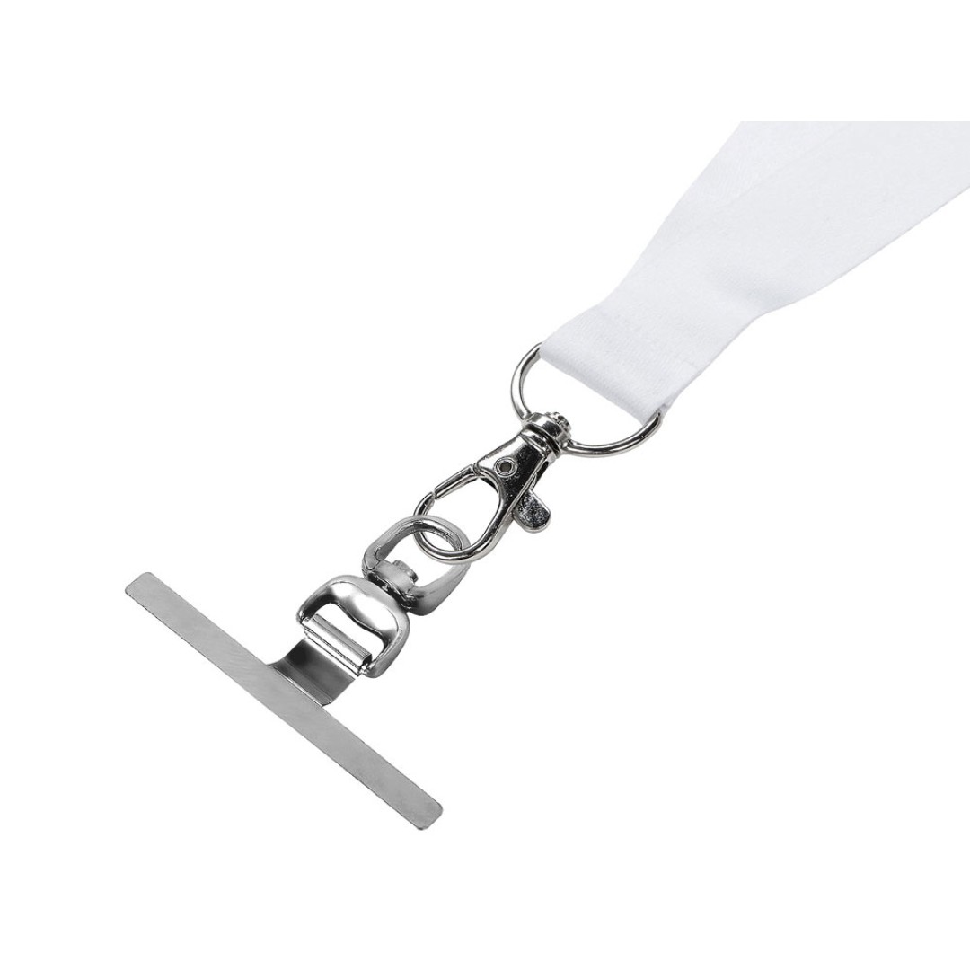 Ланъярд 2,5 см под сублимацию с карабином и металлическим держателем для телефона