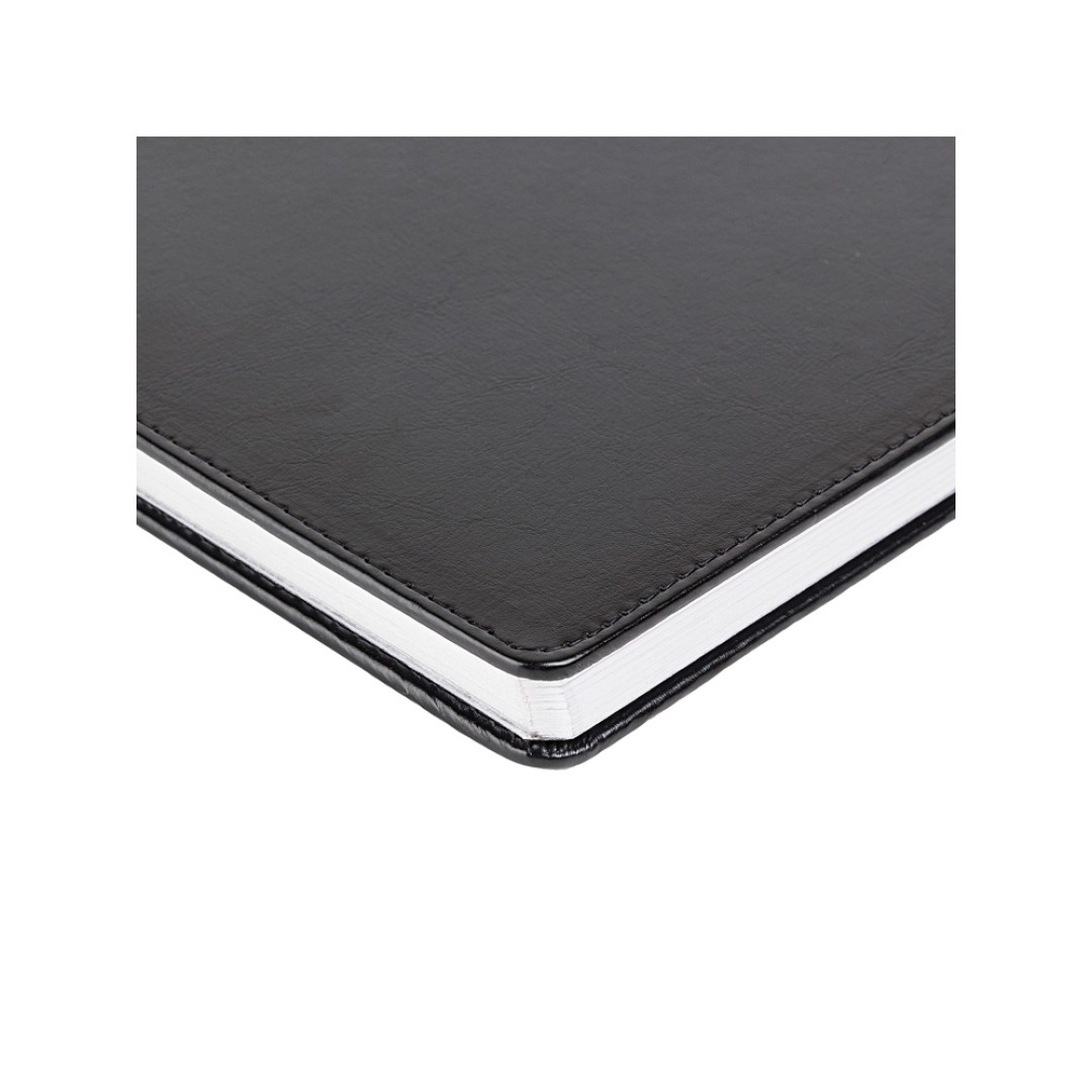 Ежедневник недатированный А4 "Sidney Nebraska", черный (серебряный обрез)