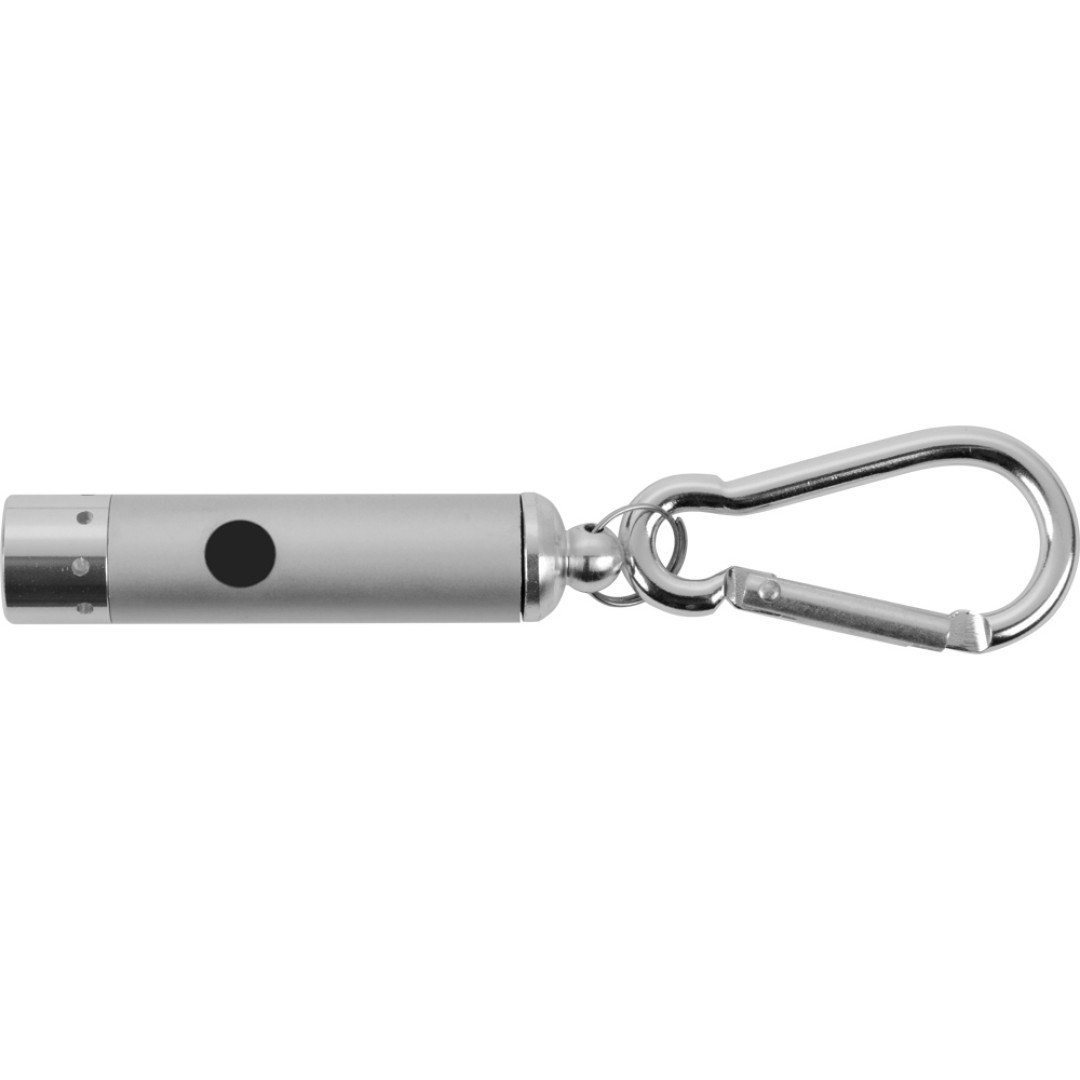 Брелок-фонарик "Карабин", серебристый (Р)