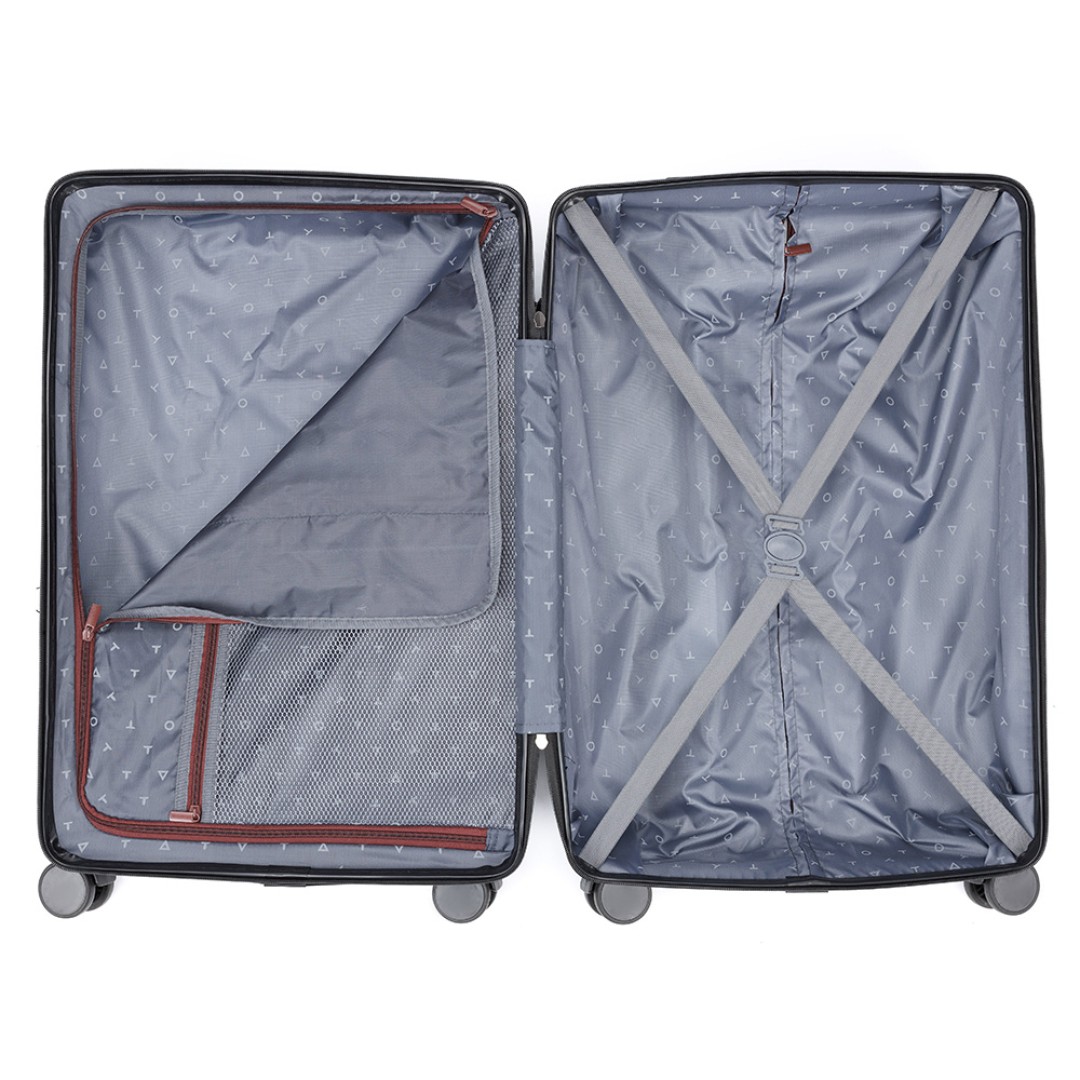 Чемодан TORBER Onego, бордовый, ABS-пластик, 79,5 х 51 х 29 см, 103 л