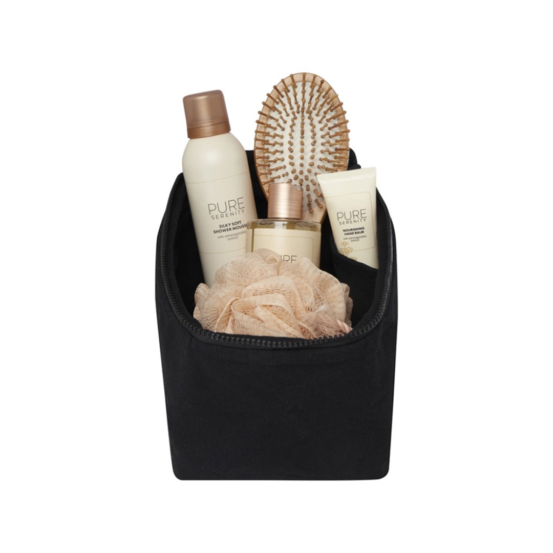 Органайзер для туалетных принадлежностей из переработанного материала Pack 500 г/м2 Aware™ - сплошной черный