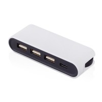 USB-хаб «Hubix» с коннектором 2-в-1 USB-C и USB-A, 2.0, белый
