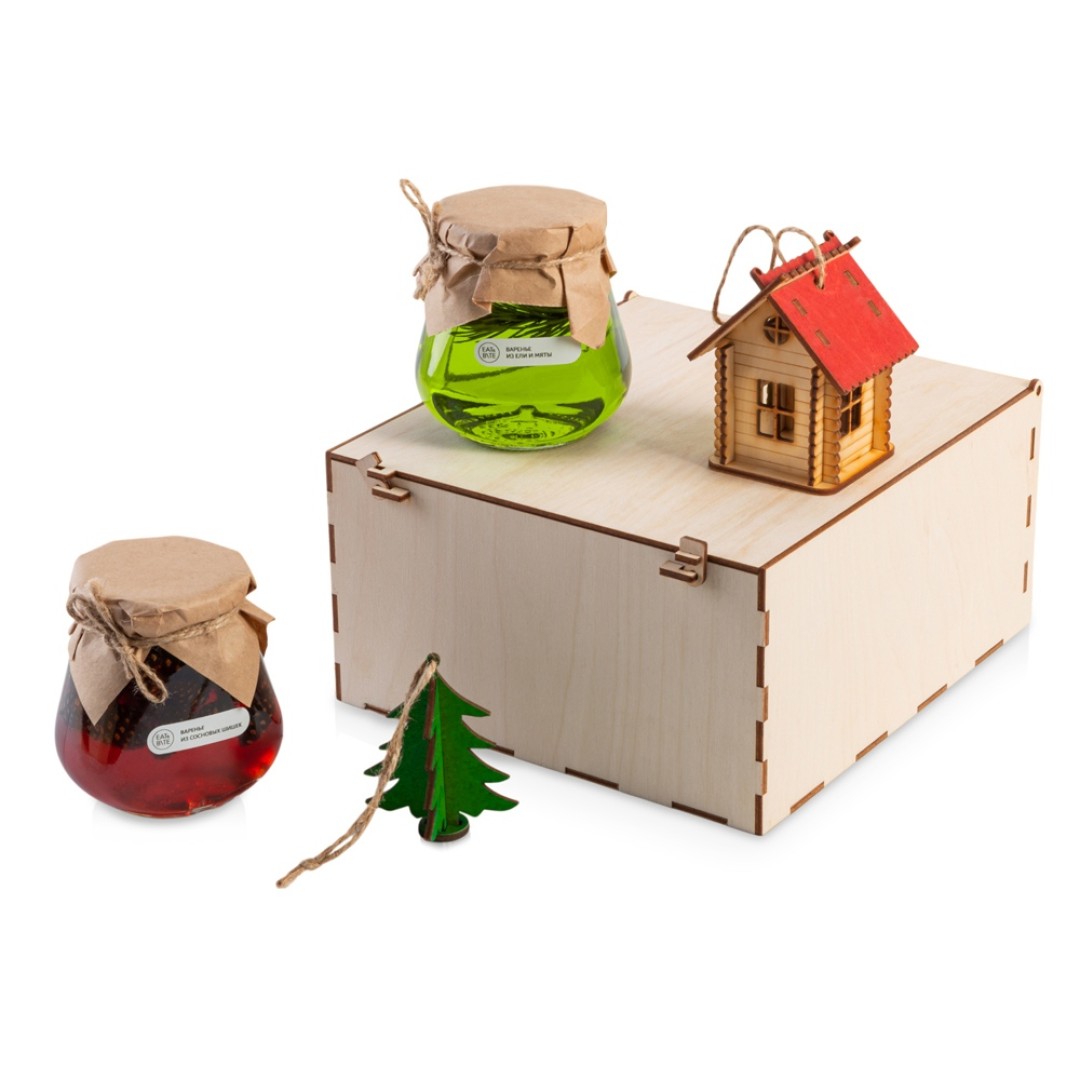 Подарочный набор «Decoration Deluxe» 2.0 с двумя видами варенья, натуральный