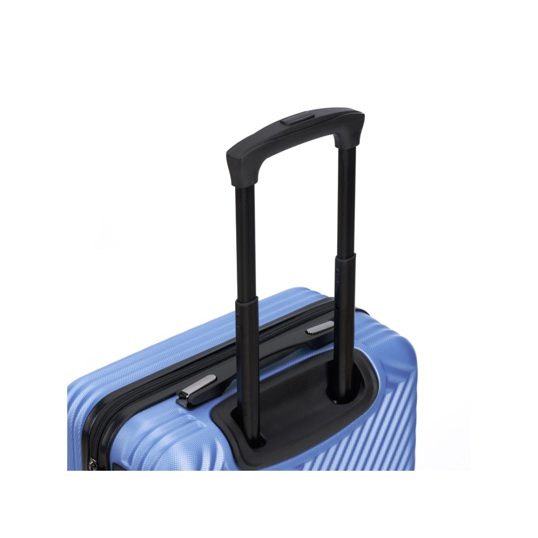 Чемодан TORBER Lama, синий, ABS-пластик, 38 х 21 х 55 см, 37 л