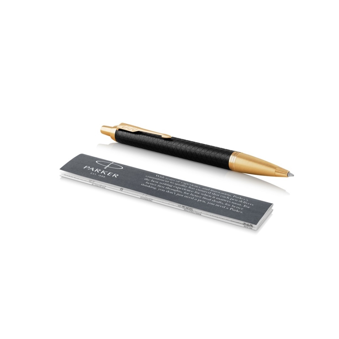 Шариковая ручка Parker IM Premium Black GT, стержень: M, цвет чернил: blue, в подарочной упаковке.