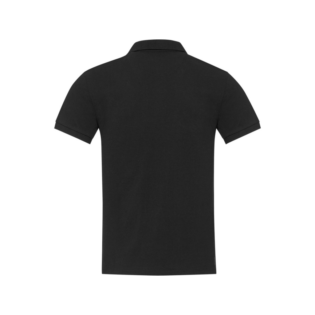 Emerald поло унисекс с коротким рукавом из переработанных материалов Aware™. - Черный