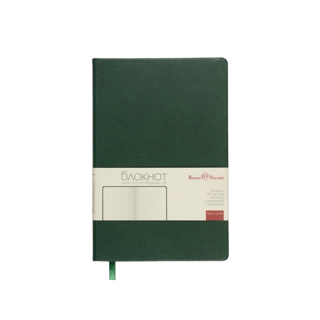 Блокнот А5 "Megapolis Loft", зеленый