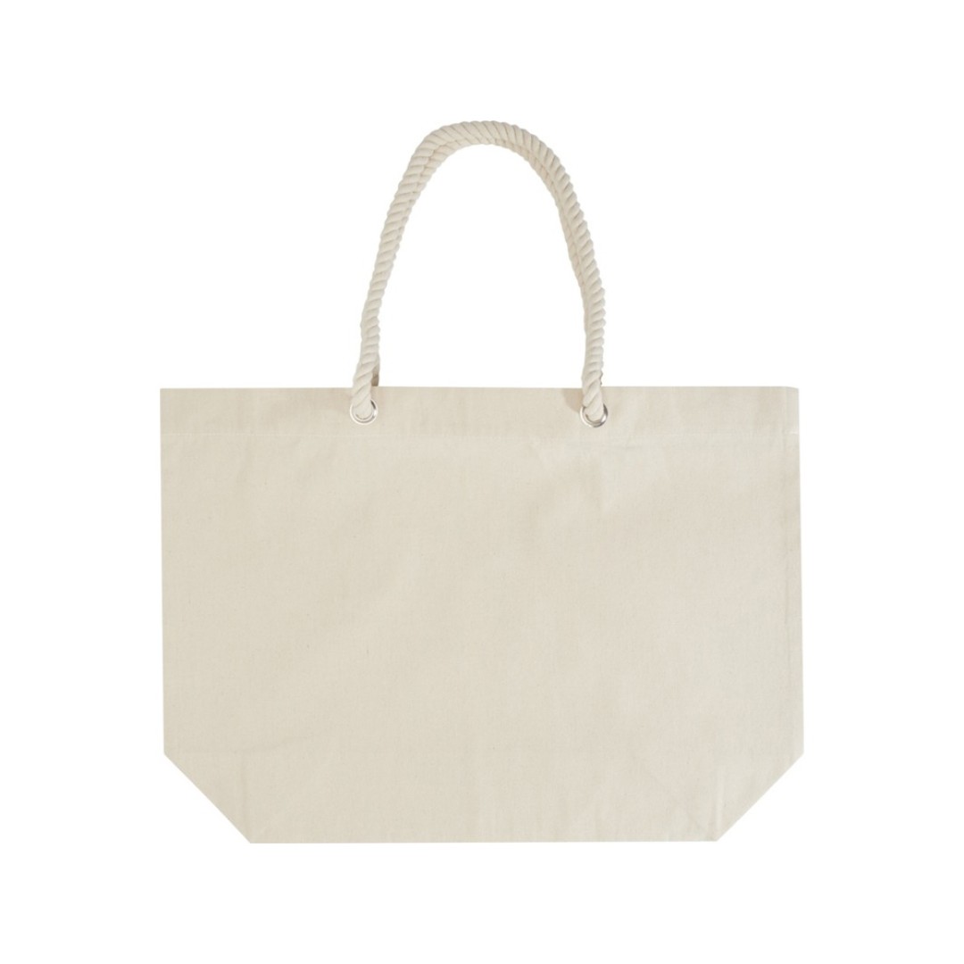 Florida пляжная эко-сумка из переработанного материала, сертифицированного по стандарту GRS, плотностью 270 г/м2 18L - Натуральный / Натуральный