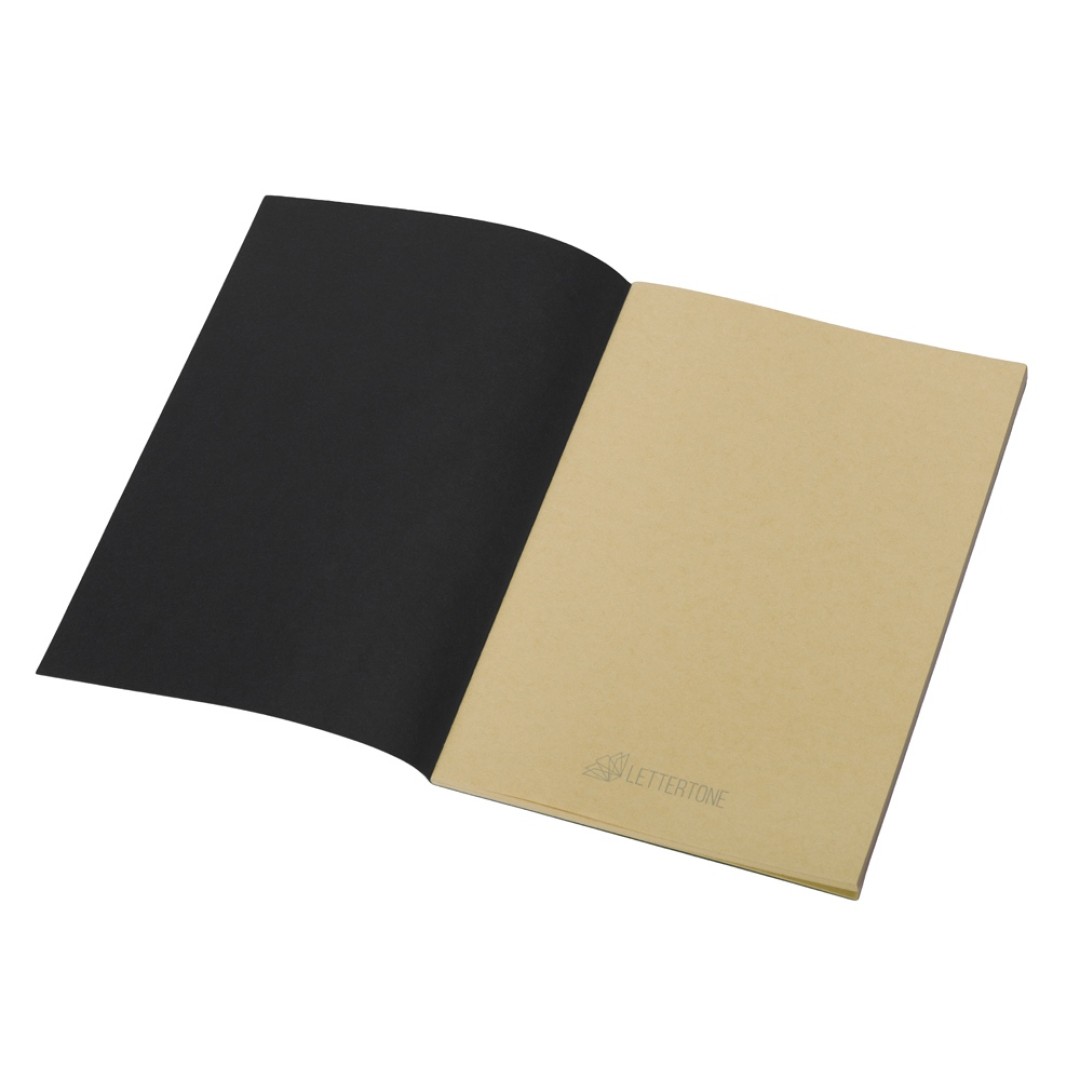 Блокнот "Monet", гибкая обложка A5 из моющегося крафта, 32 листа, черный