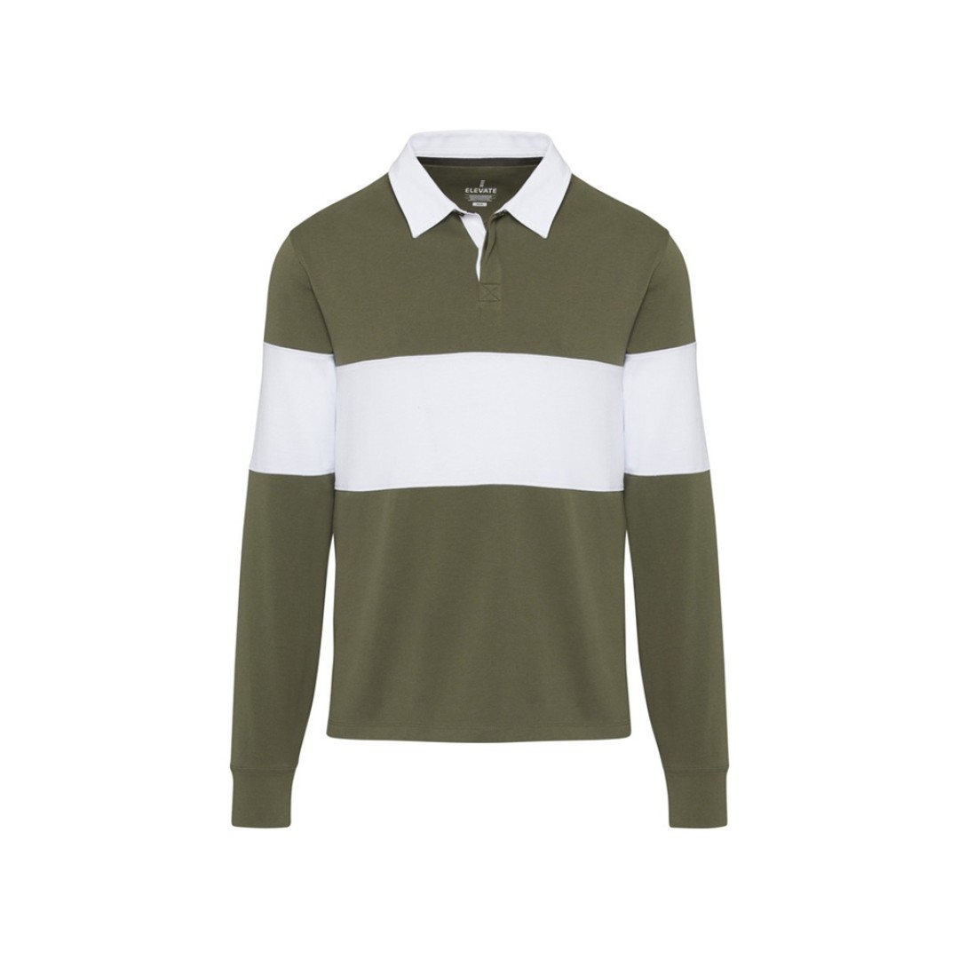 Clyde толстовка-поло унисекс для регби - Зеленый / Белый