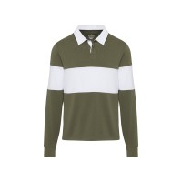 Clyde толстовка-поло унисекс для регби - Зеленый / Белый