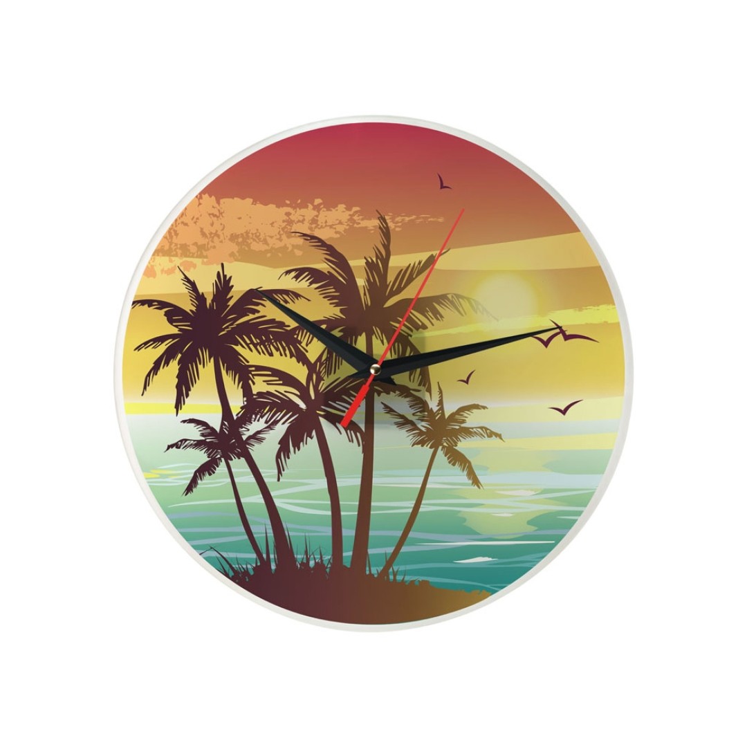 Часы настенные круглые из стекла 28 см «Thames»