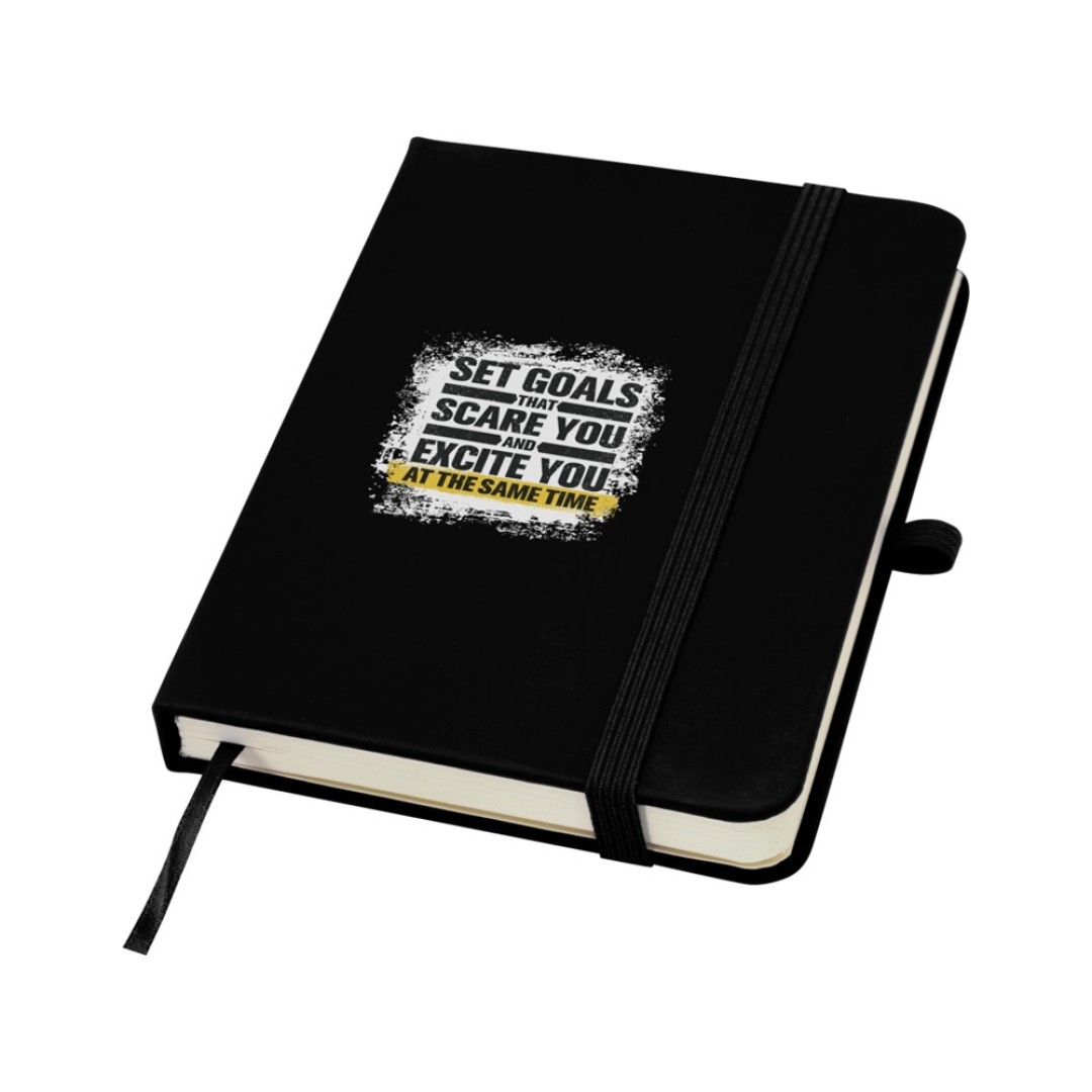 Блокнот Spectrum Plus формата A6 в твердой обложке - сплошной черный