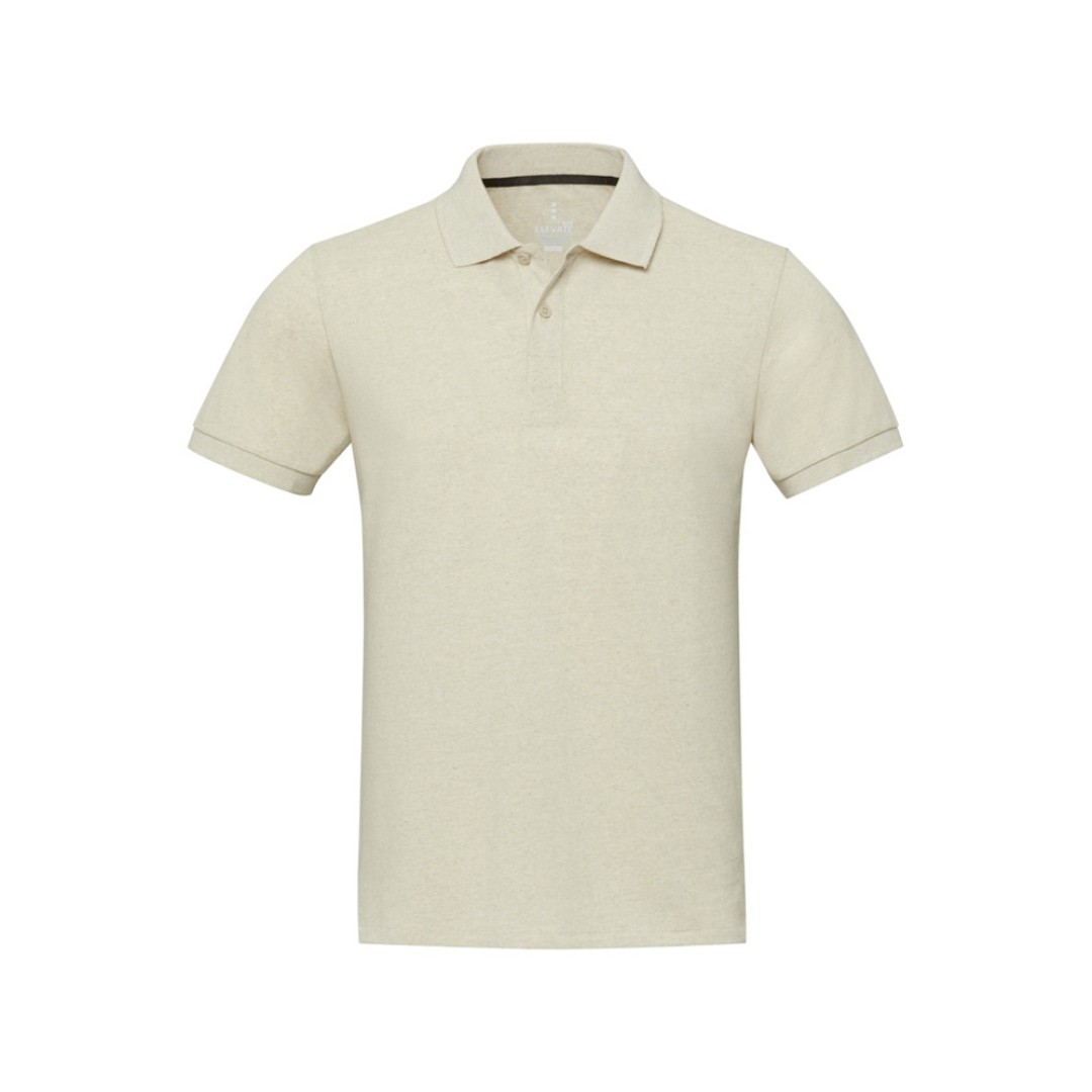 Emerald поло унисекс с коротким рукавом из переработанных материалов Aware™. - Бежевый