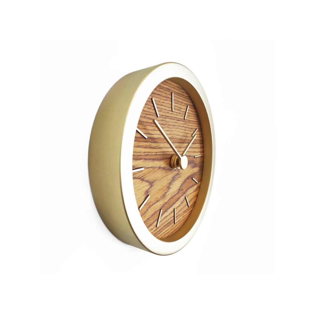 Часы настенные "Gracie" XS, натуральные с золотистым