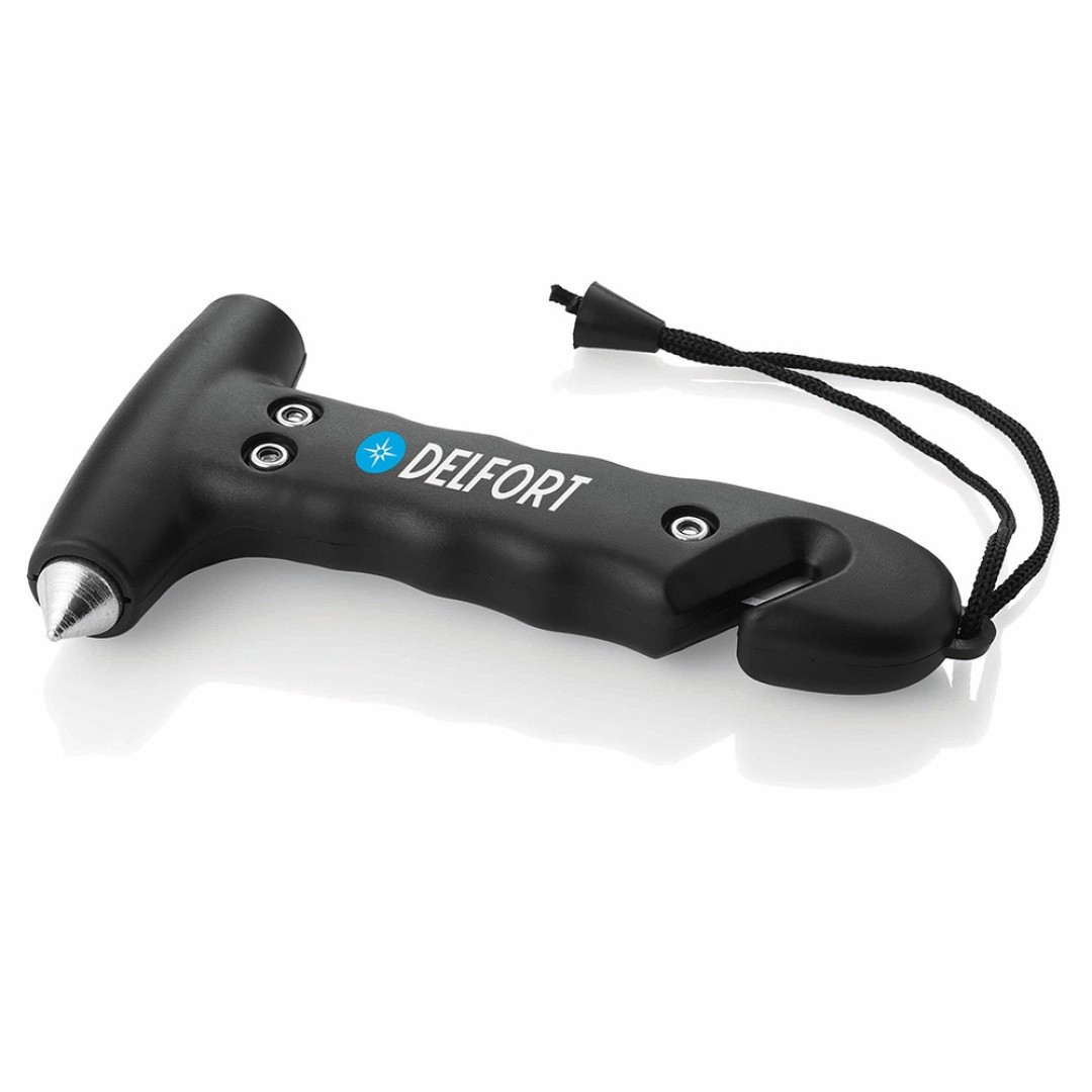 Молоток для разбивания стекла автомобиля со встроенным ножом для ремня безопасности