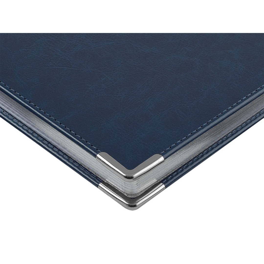 Ежедневник недатированный А5 "Sidney Nebraska", синий (серебряный обрез, серебряные уголки)