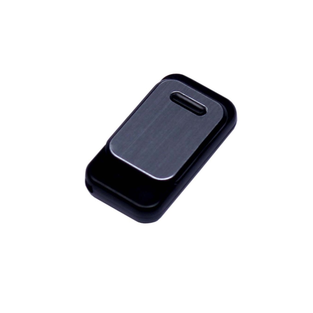 USB-флешка промо на 32 Гб прямоугольной формы, выдвижной механизм, черный