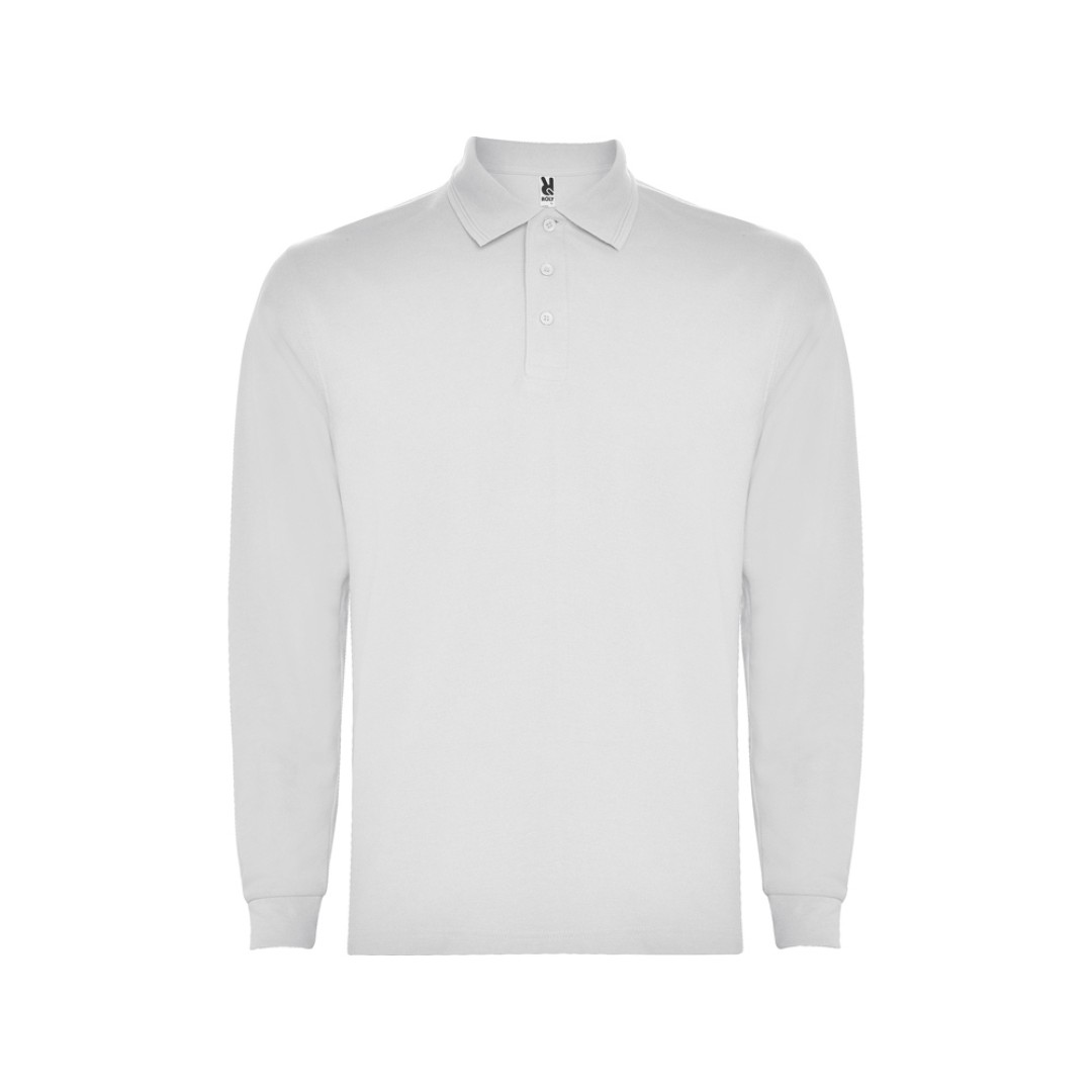 Рубашка поло "Carpe" мужская с длинным рукавом, белый