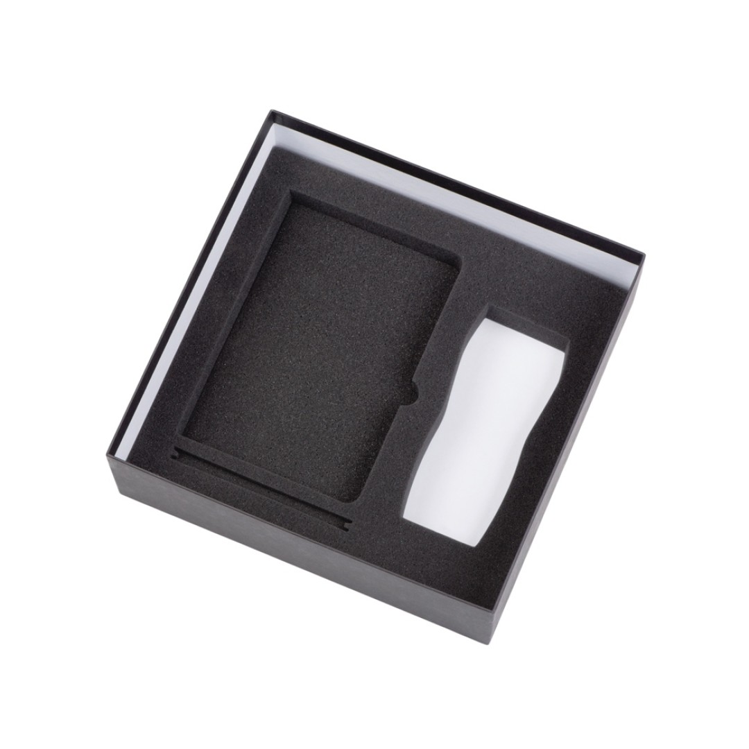 Подарочный набор c блокнотом С1, ручкой и термокружкой Mony Steel, оранжевый